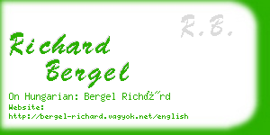 richard bergel business card